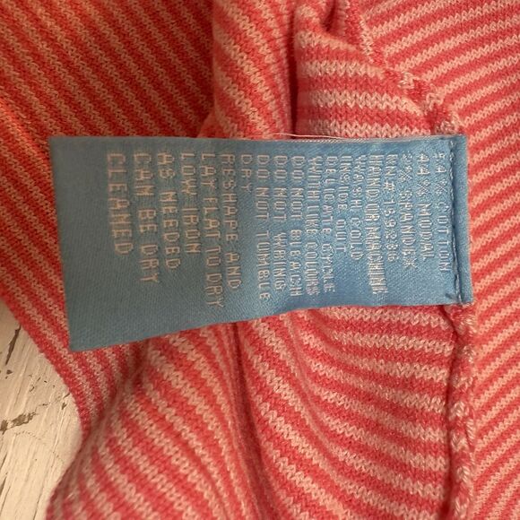 J.McLaughlin Janie Sweater Top XS Coral Cotton Blend Button Cuff Women's Preppy - Picture 10 of 11